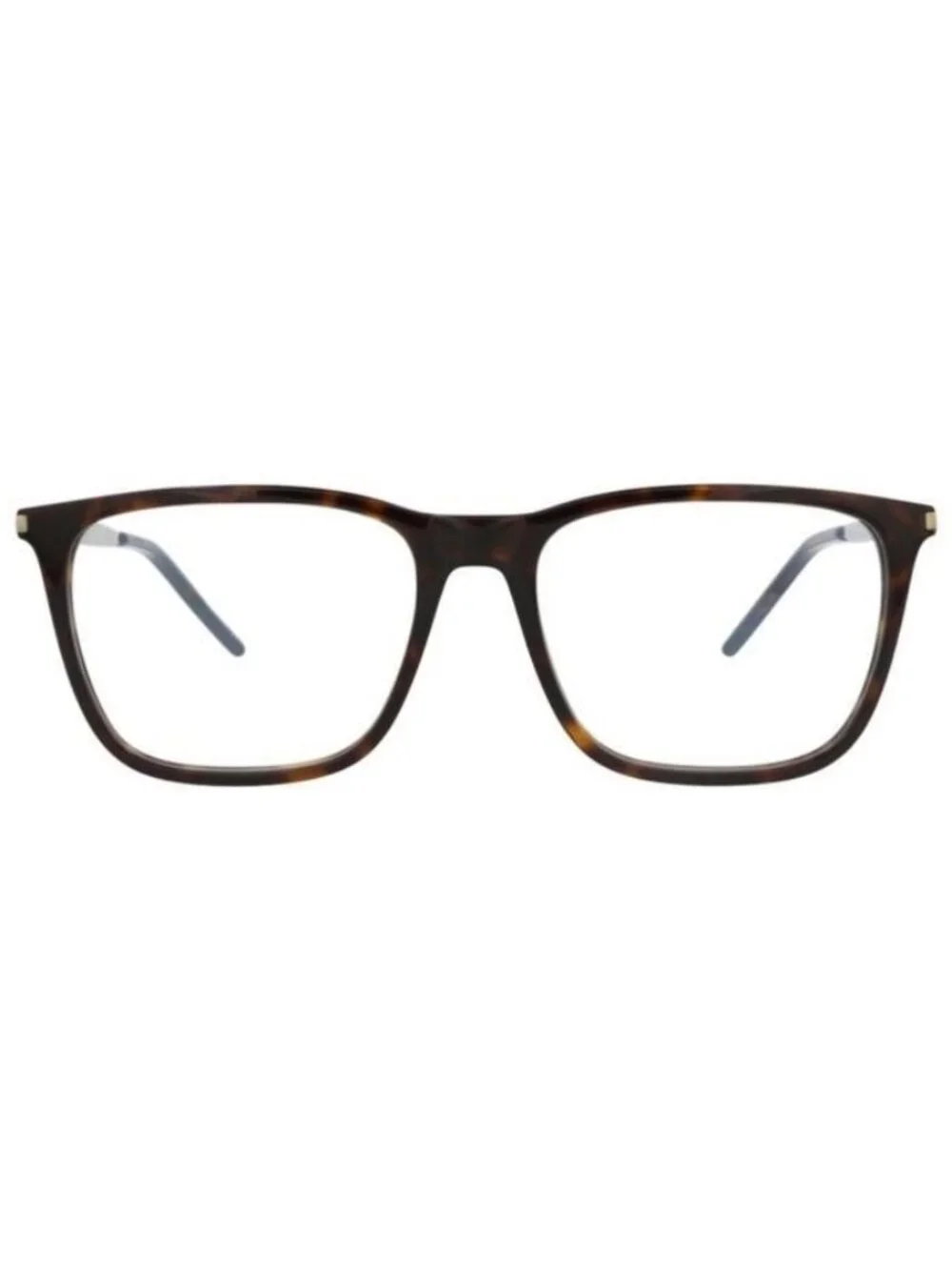New Saint Laurent Mens Square/Rectangle Havana Silver Transparent Fashion Design